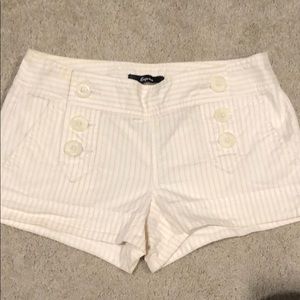 Express white low rise shorts